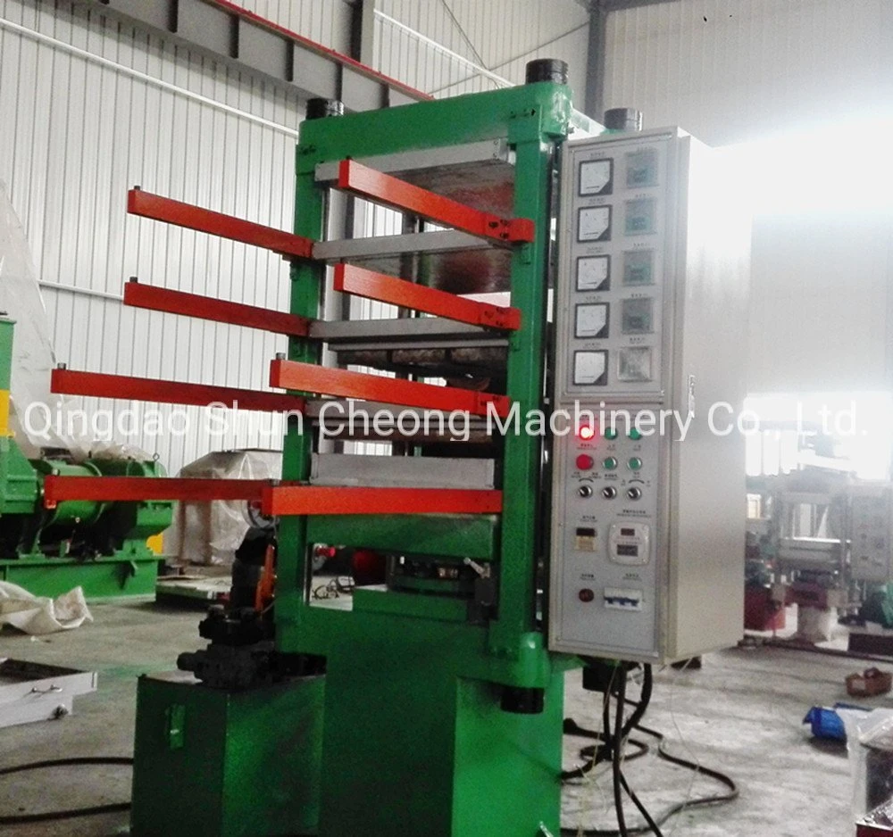 High Efficiency Rubber Floor Making Machinery / Rubber Mats Hydraulic Vulcanizing Press Machine